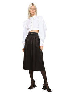 POPLIN SHIRT WITH BALLOON SLEEVES