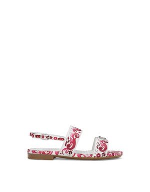 PRINTED CALFSKIN SANDALS