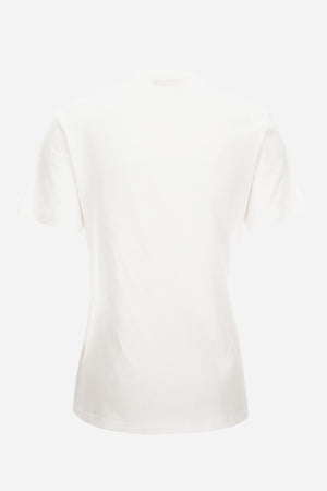T-Shirt In Jersey Fabric-Versace Outline Embroidery
