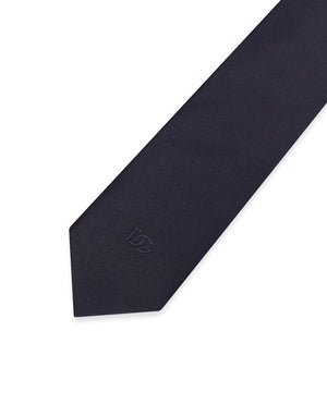 6CM WIDE SILK TIE WITH DG LOGO EMBROIDERY