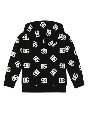 JERSEY HOODIE WITH DG LOGO PRINT