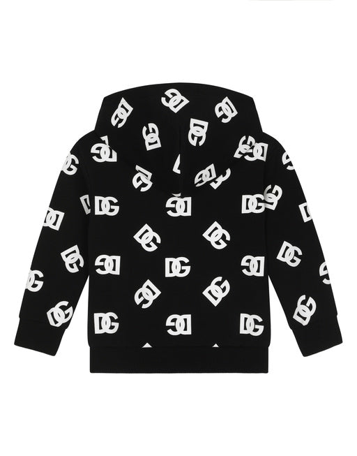 JERSEY HOODIE WITH DG LOGO PRINT