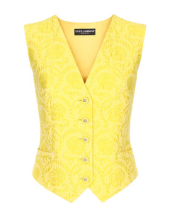 FLORAL JACQUARD VEST