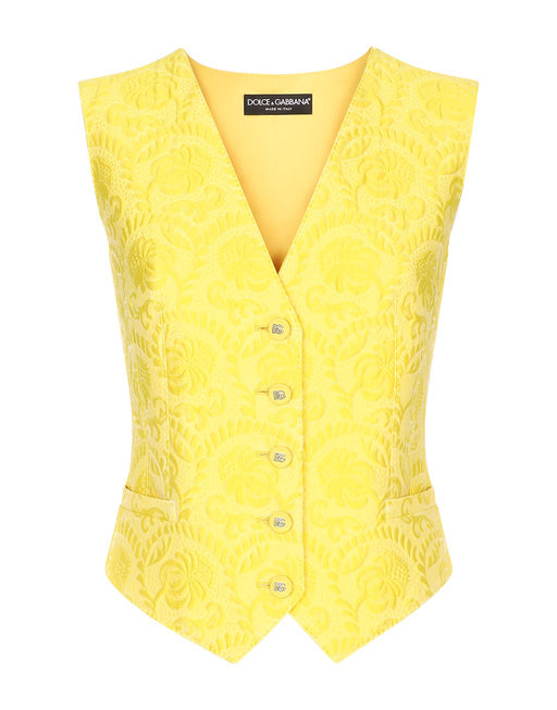 FLORAL JACQUARD VEST