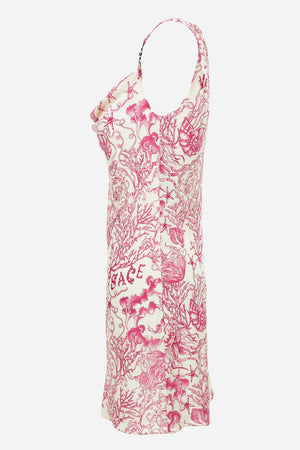Dress In Underwater Barocco Bicolour Allover On Responsible Viscose Liquid Jersey