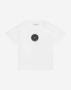 JERSEY ROUND-NECK T-SHIRT WITH DG SPORT PATCH