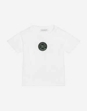 JERSEY ROUND-NECK T-SHIRT WITH DG SPORT PATCH
