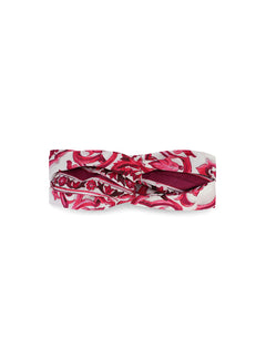 POPLIN HEADBAND WITH YELLOW MAJOLICA PRINT
