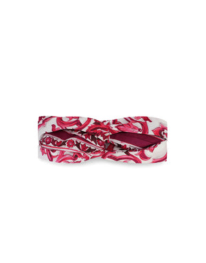 POPLIN HEADBAND WITH YELLOW MAJOLICA PRINT