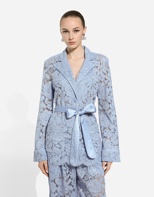 VANITY SHIRT IN FLORAL CORDONETTO LACE