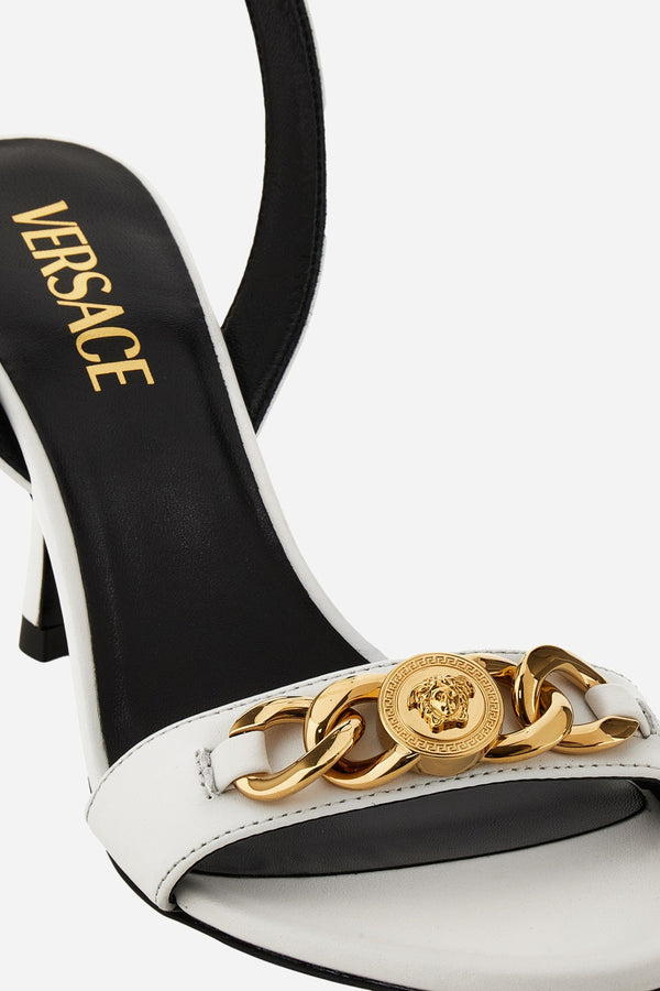 Icon Chain Sandal  In Calf Leather