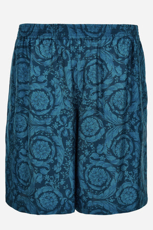 Shorts In Silk Twill Print Barocco 92 Allover