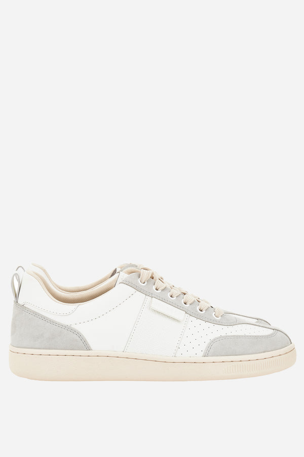 Tennis Sneakers In Calf Leather+Suede