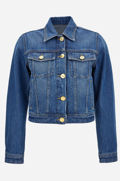 Jacket Denim In Stone Wash Denim Fabric