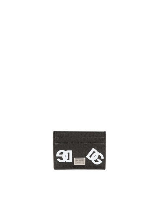 CALFSKIN CARD HOLDER WITH ALL-OVER DG PRINT