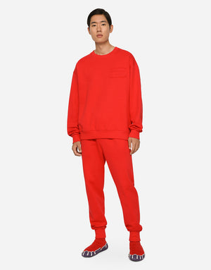 JERSEY SWEATSHIRT WITH EMBOSSED DOLCE&GABBANA TAG