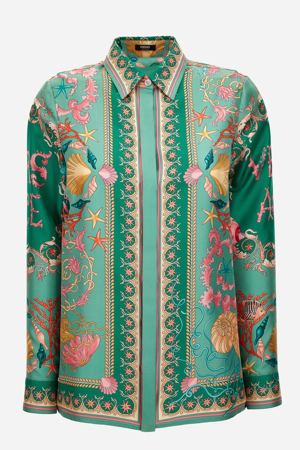 Formal Shirt In Underwater Barocco Foulard On Silk Twill