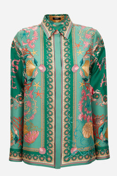 Formal Shirt In Underwater Barocco Foulard On Silk Twill