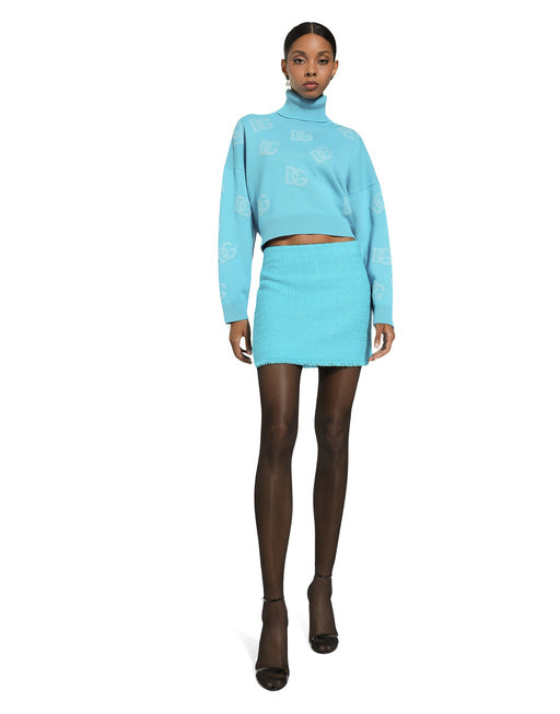 RASCHEL TWEED MINISKIRT: