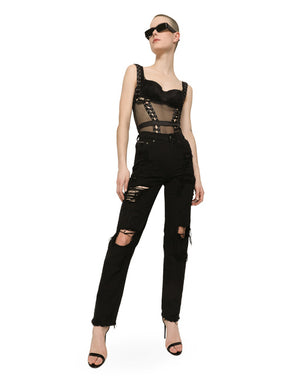BOYFRIEND JEANS WITH RIPS