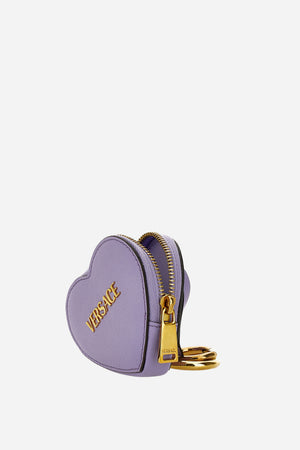 Versace Tag Coin Purse In Lamb Leather