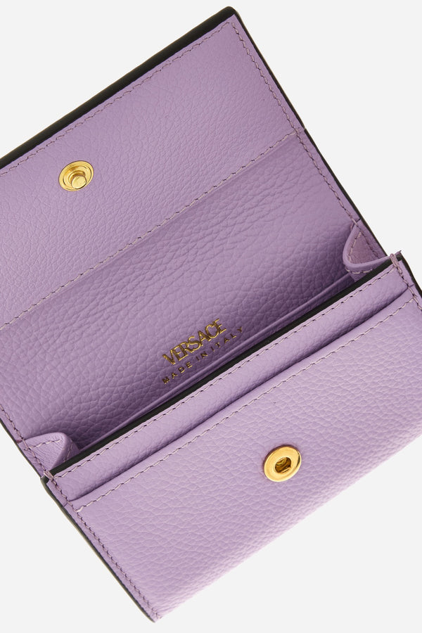La Medusa Businnes Card Holder In Grainy Calf Leather