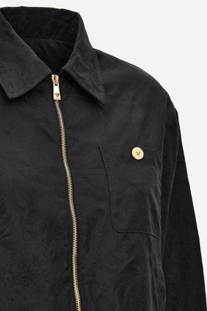 Blouson In Barocco Jacquard Technical Fabric