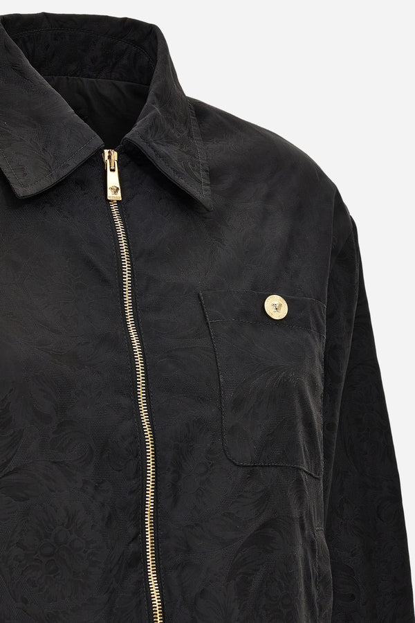 Blouson In Barocco Jacquard Technical Fabric