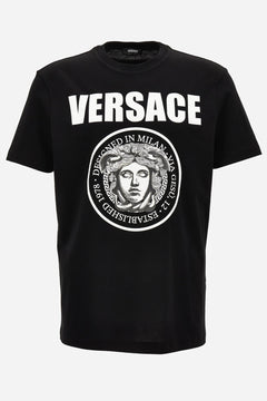 T-Shirt In Jersey Fabric + Medusa Rock Print
