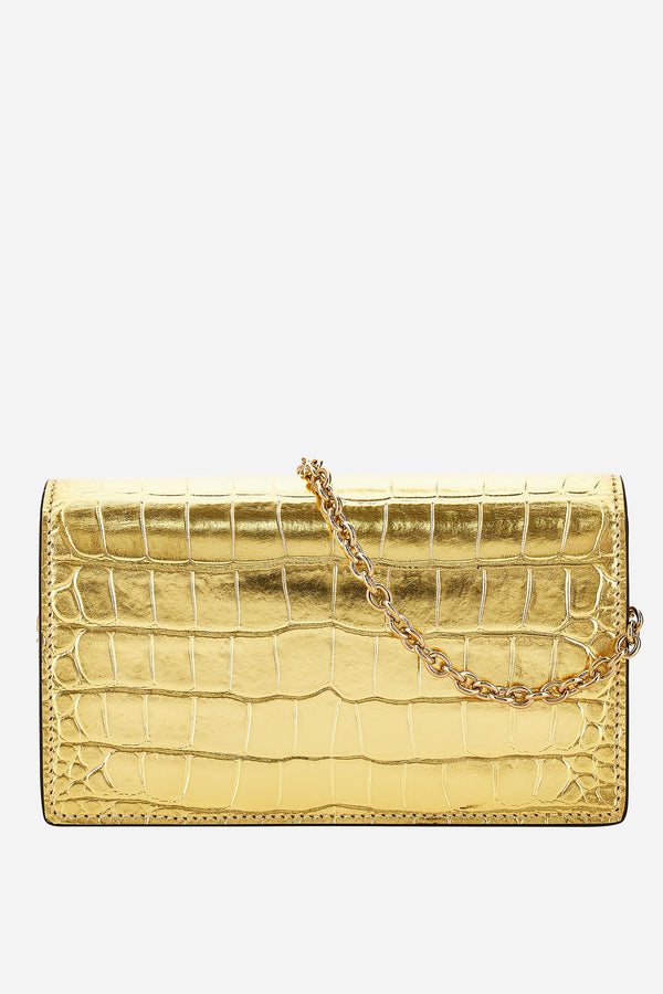 La Medusa Mini Bag In Embossed Croc Laminated Calf Leather