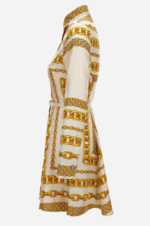 Dress In Versace Treasure Foulard On Silk Twill