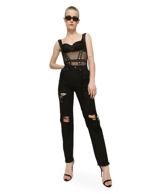BOYFRIEND JEANS WITH RIPS