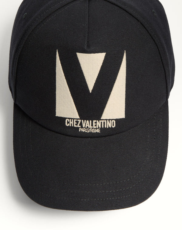 Cappello Baseball Chez Valentino In Cotone 