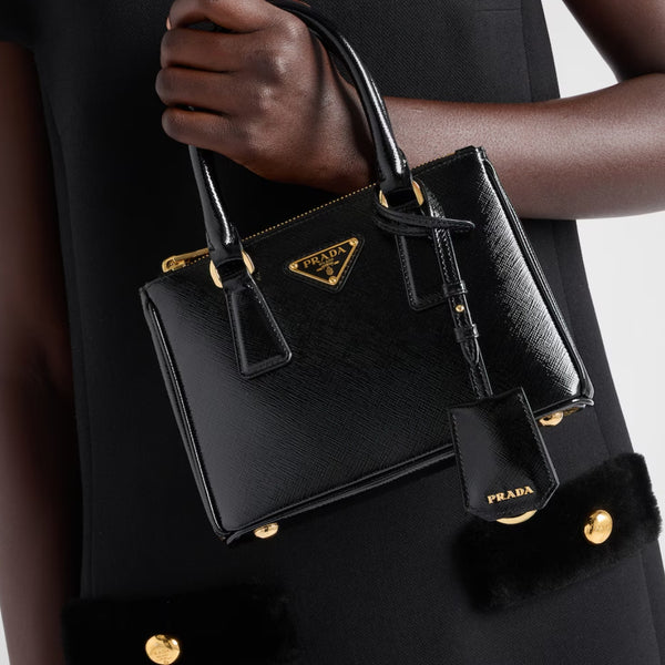 Galleria Mini Saffiano Vernice Black