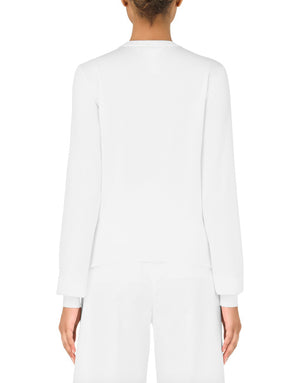 SILK SWEATER WITH OPENWORK EMBROIDERY