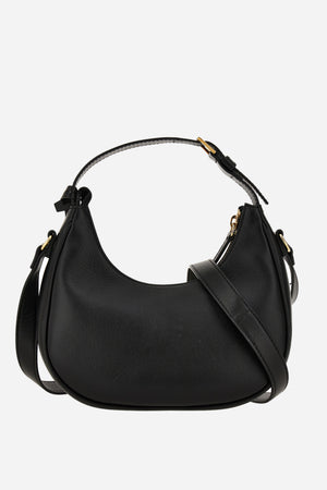 Versace Tag Half Moon Bag In Lamb Leather