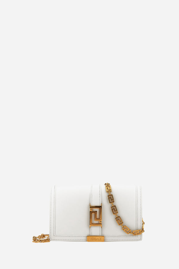 Greca Goddess Wallet On Chain In Calf Leather