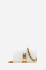 Greca Goddess Wallet On Chain In Calf Leather