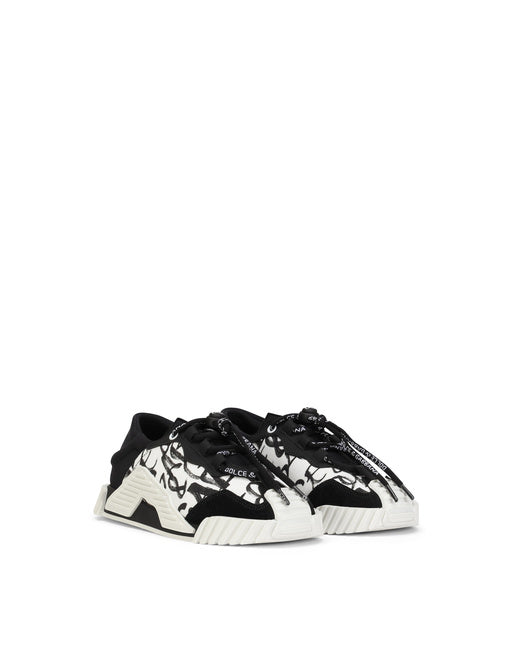 LOGO-PRINT CANVAS NS1 SLIP-ON SNEAKERS