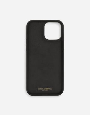 LEOPARD-PRINT POLISHED CALFSKIN IPHONE 14 PRO MAX COVER