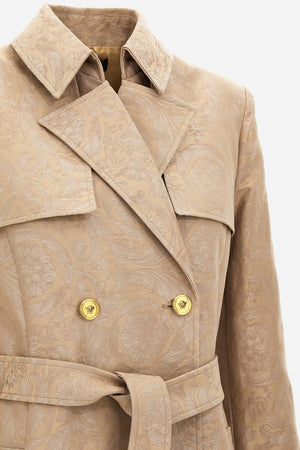 Trench/Parka In Baroque Jacquard Cotton Fabric