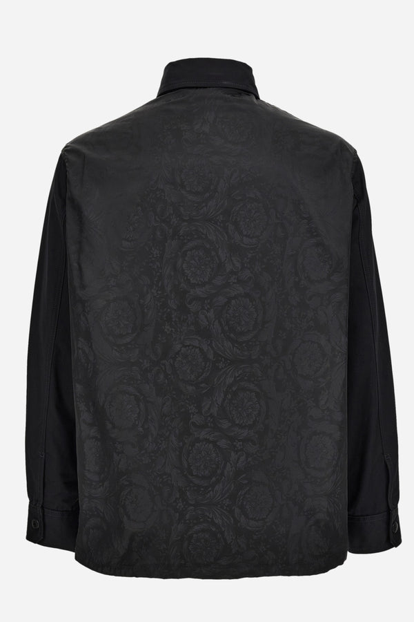 Blouson In Combo Fabrics Cotton Twill-Jacquard Light