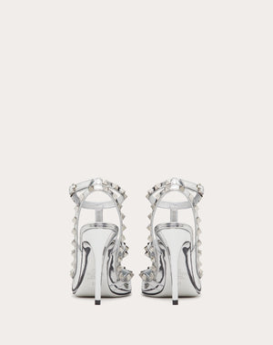 Décolleté Rockstud In Specchio Con Cinturini E Borchie In Tono 100Mm