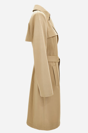 Trench/Parka In Cotton Fabric With Allover Chain Print Lining