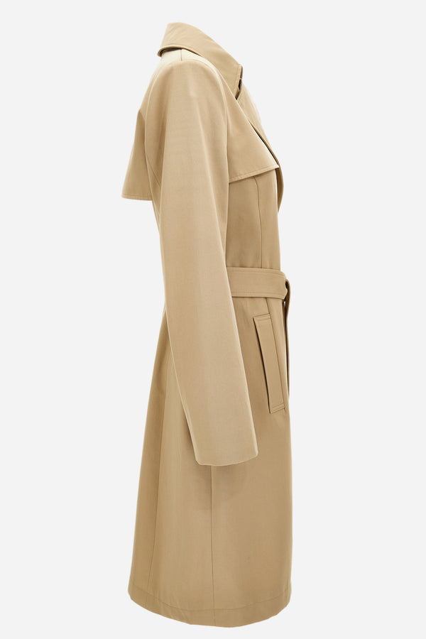 Trench/Parka In Cotton Fabric With Allover Chain Print Lining