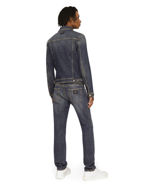 STRETCH LIGHT BLUE WASH DENIM JACKET