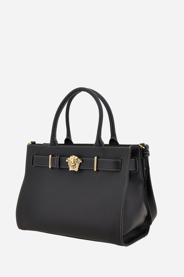 La Medusa Large Tote In Grainy Calf Leather