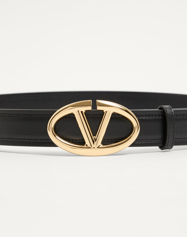 CINTURA VLOGO THE BOLD EDITION IN VITELLO LUCIDO 30 MM