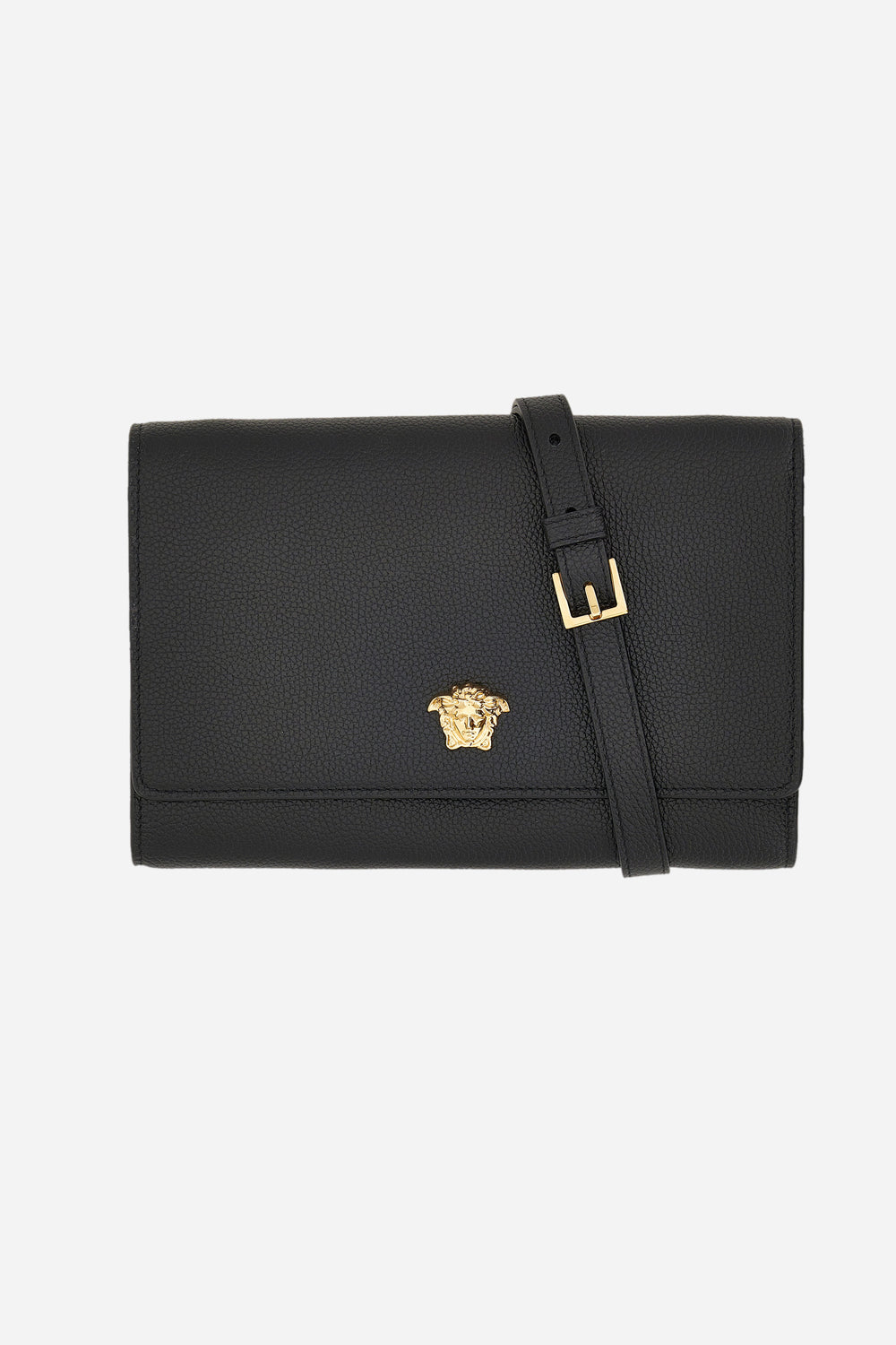 La Medusa Wallet On Strap In Grainy Calf Leather