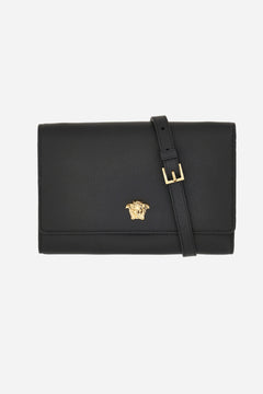 La Medusa Wallet On Strap In Grainy Calf Leather